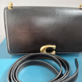 354 Coach Lux Bandit Shoulder Crossbody Bag Black Leather £550 New