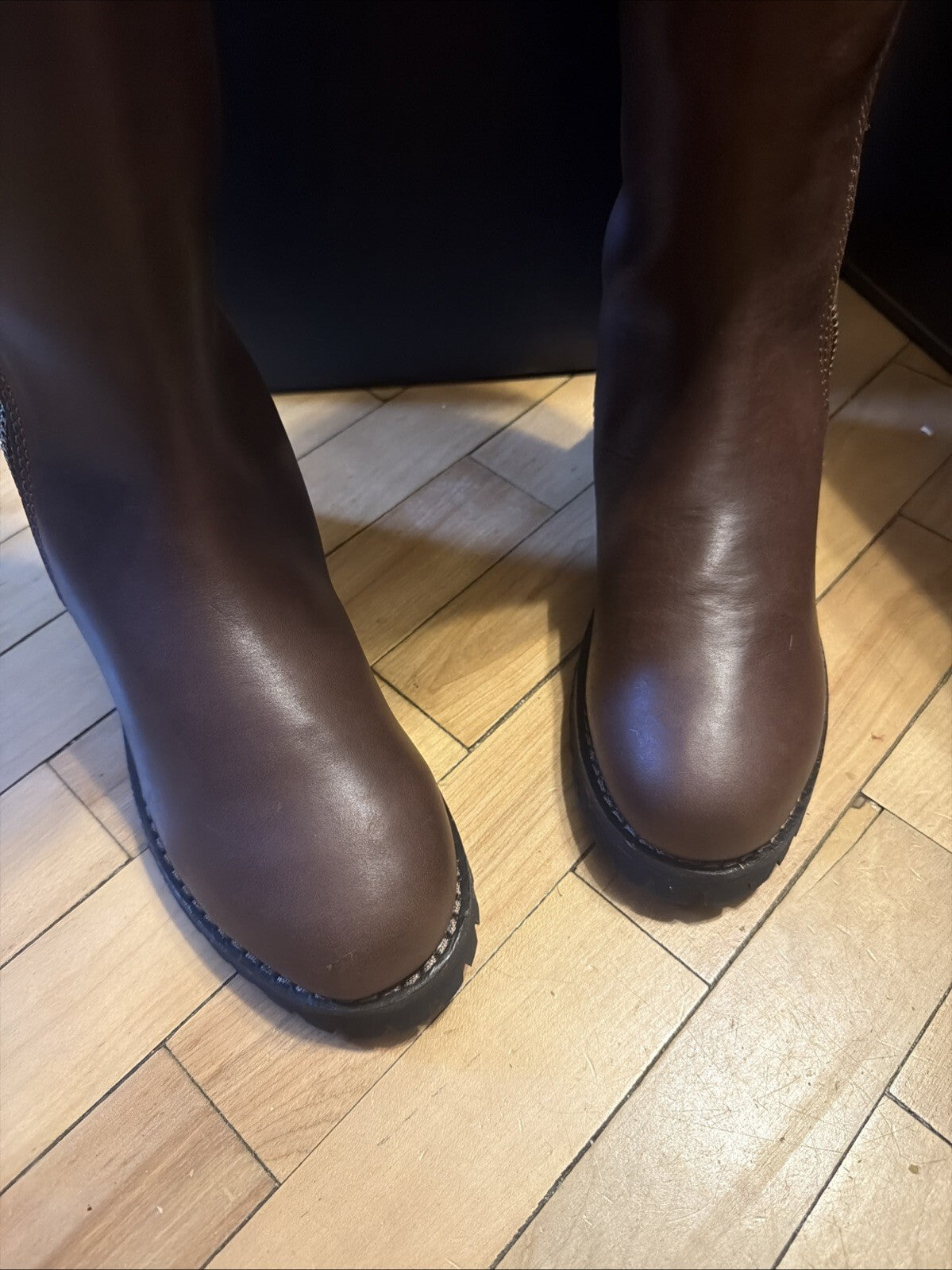 Fairfax & Favor Explorer Boots Mahogany Leather Sporting Fit Waterproof Uk 4 BN