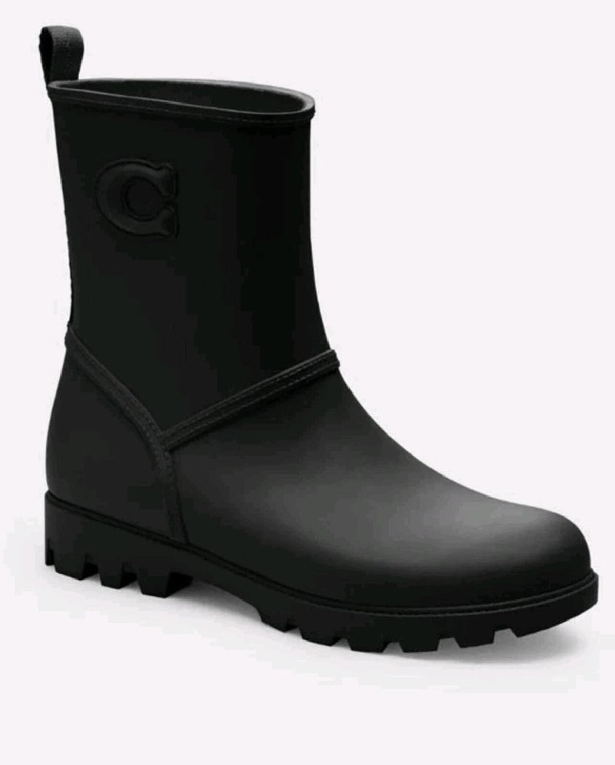 Coach Ryder Rubber Black Short Wellies Boots UK 8 BNIB Rrp £150