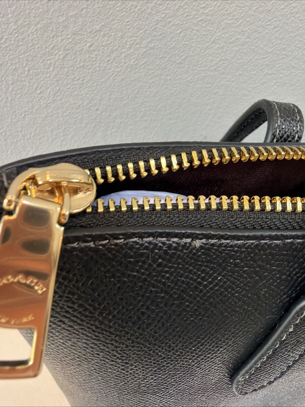 Coach FIONA Black Leather Tote Bag Zip Top Gold Logo Hardware BNWT £350