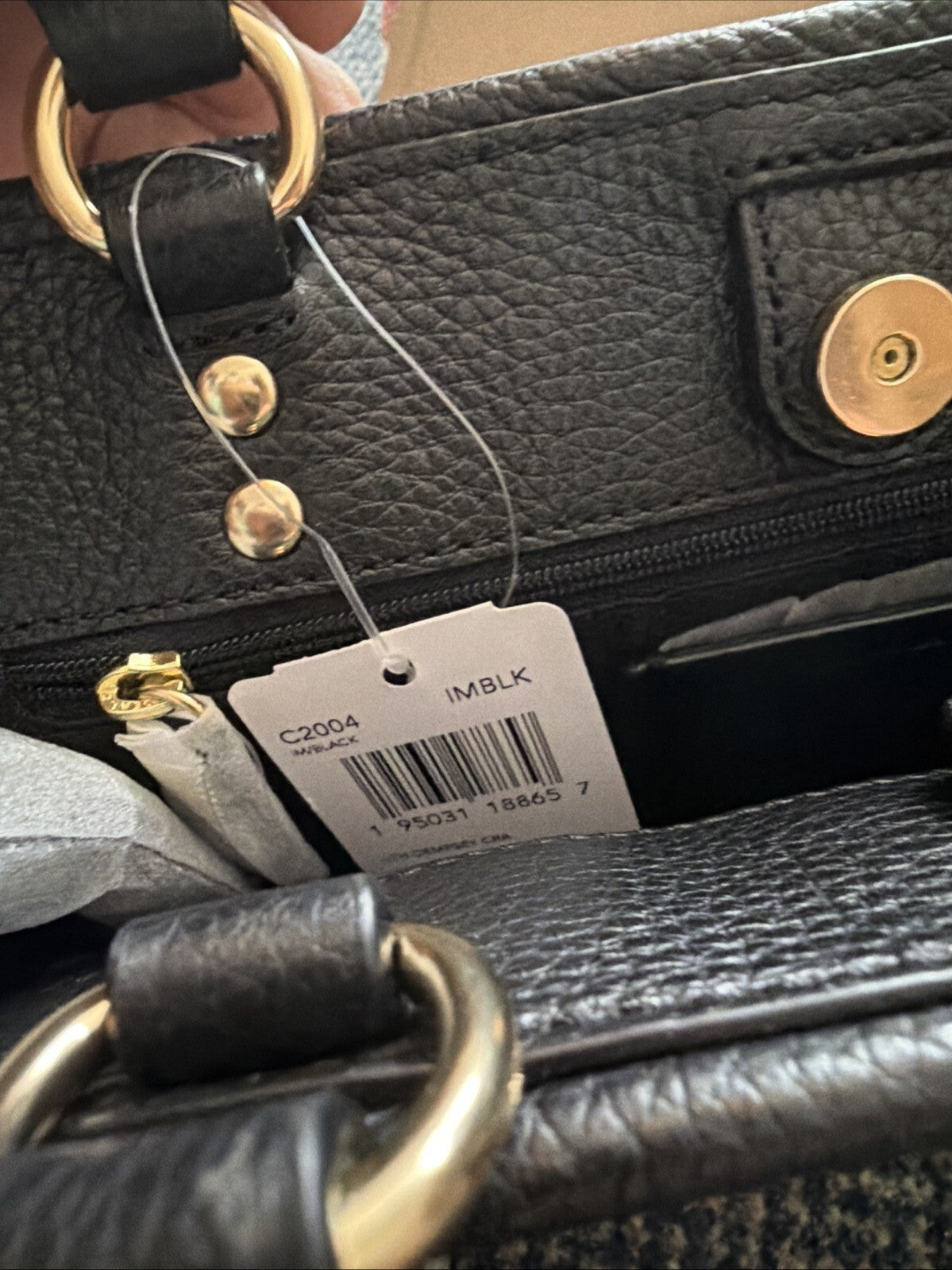 Coach Dempsey Tote Bag 22 With Coach Patch BNWT Black Leather
