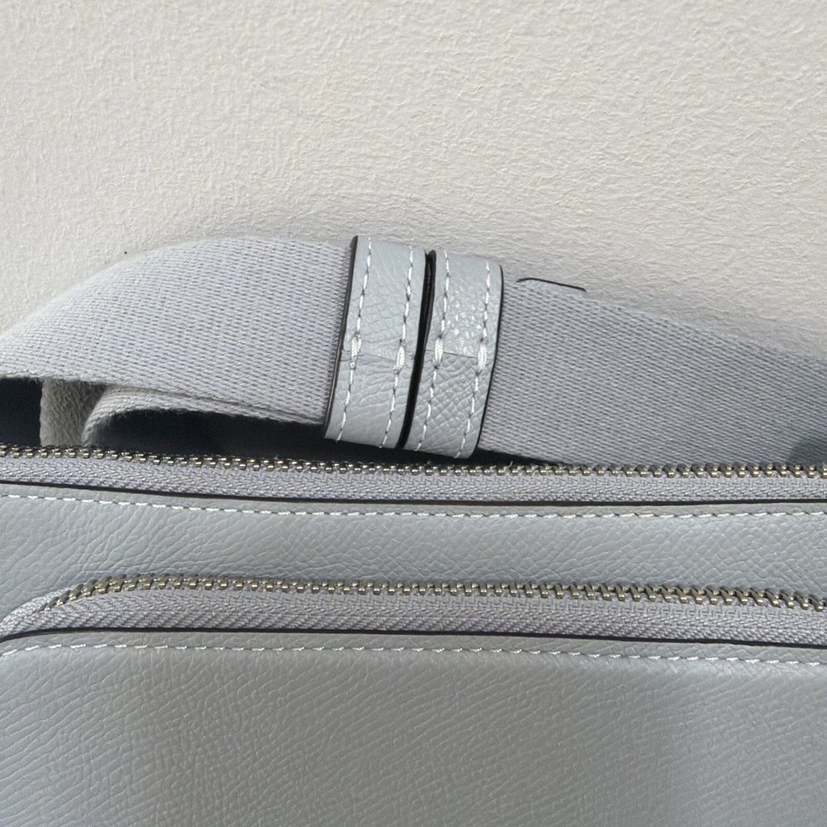 Coach Unisex Blue Grey Crossgrain Leather Belt Bag  BNWT