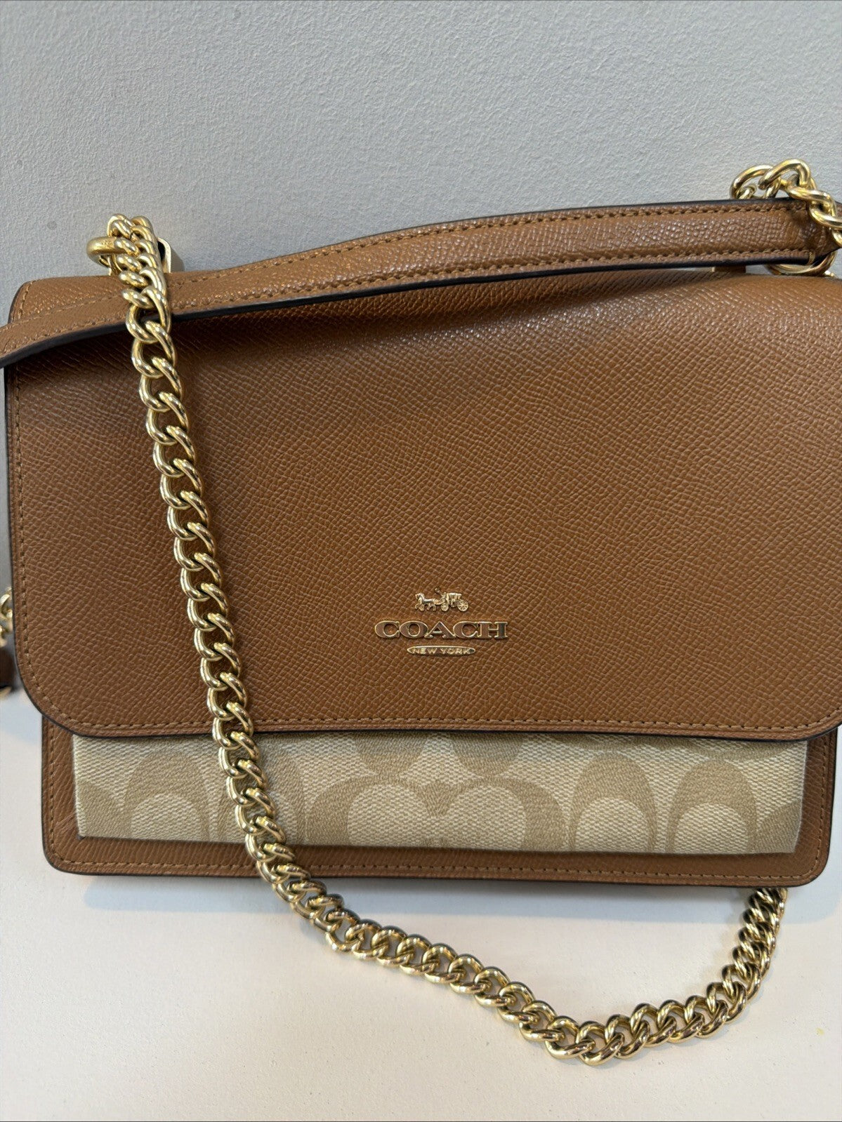 COACH Klare Crossbody Bag In Signature Canvas & Cross Grained Leather BN