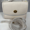 Coach Kip Turnlock Crossbody Bag C3486 Chalk Ivory Leather Brass Top Handle BNWT