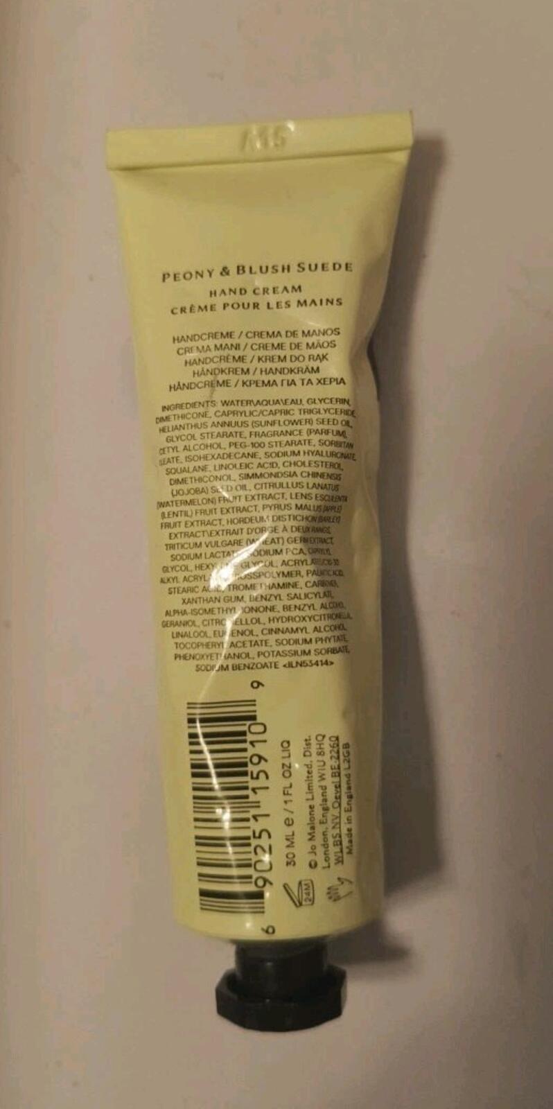 Jo Malone London Peony &Blush Suede Hand Cream 30ml - Luxury Moisturizing