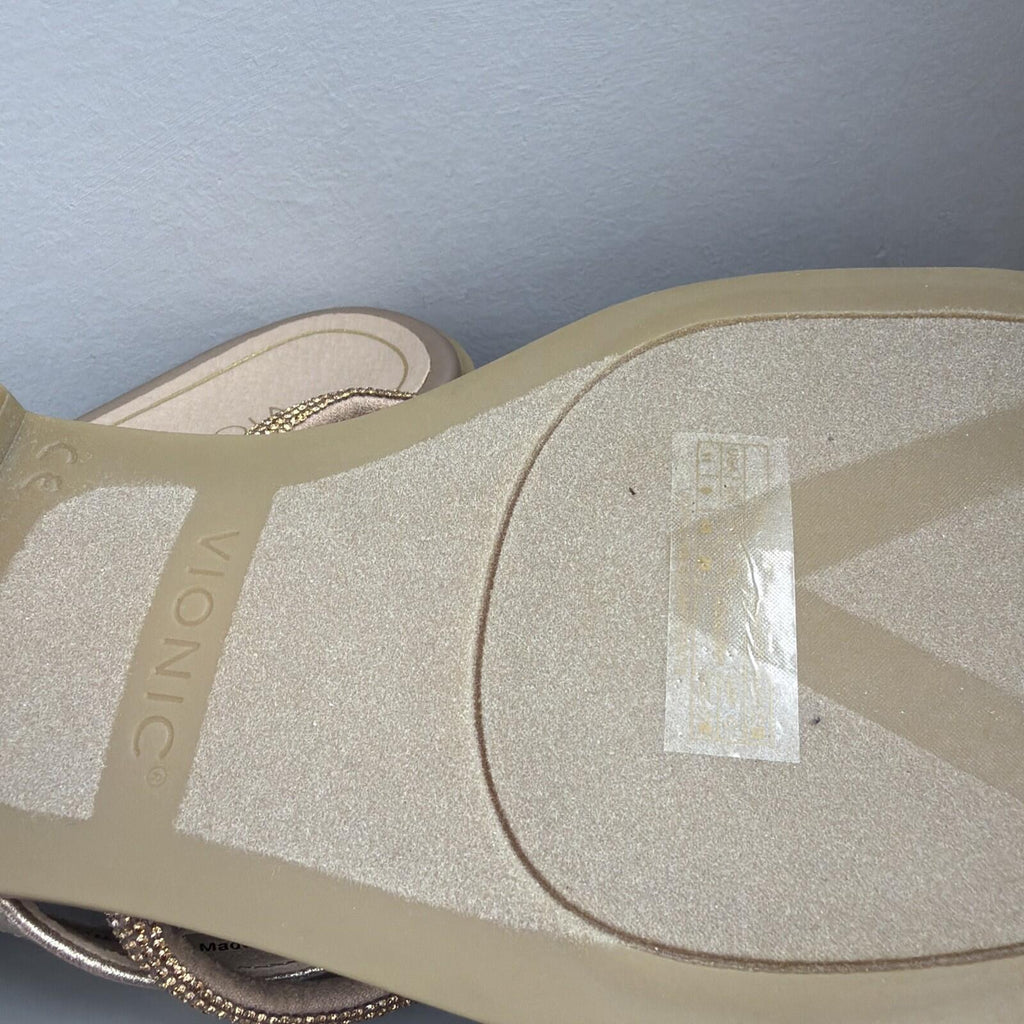 Vionic Prism (with arch support)  Gold leather  sandals UK 9 RRP £110 BNIB