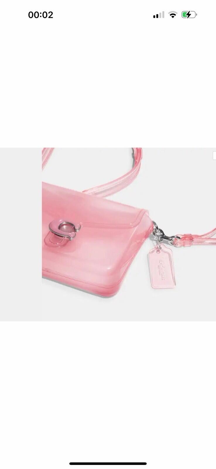 Coach Jelly Tabby Silver/Candy Pink From the Runway Bestseller BNWT