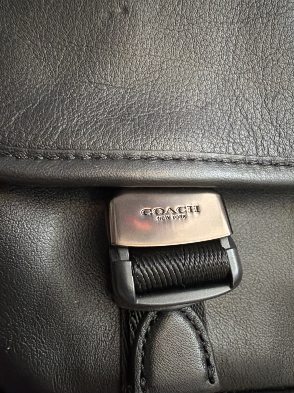 Coach Men's League Smooth Leather Messenger Bag - Black BNWT New