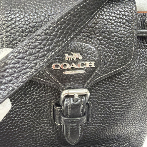 358 Coach Amelia Black Pebble Leather Backpack Rucksack BN Missing One Strap BN