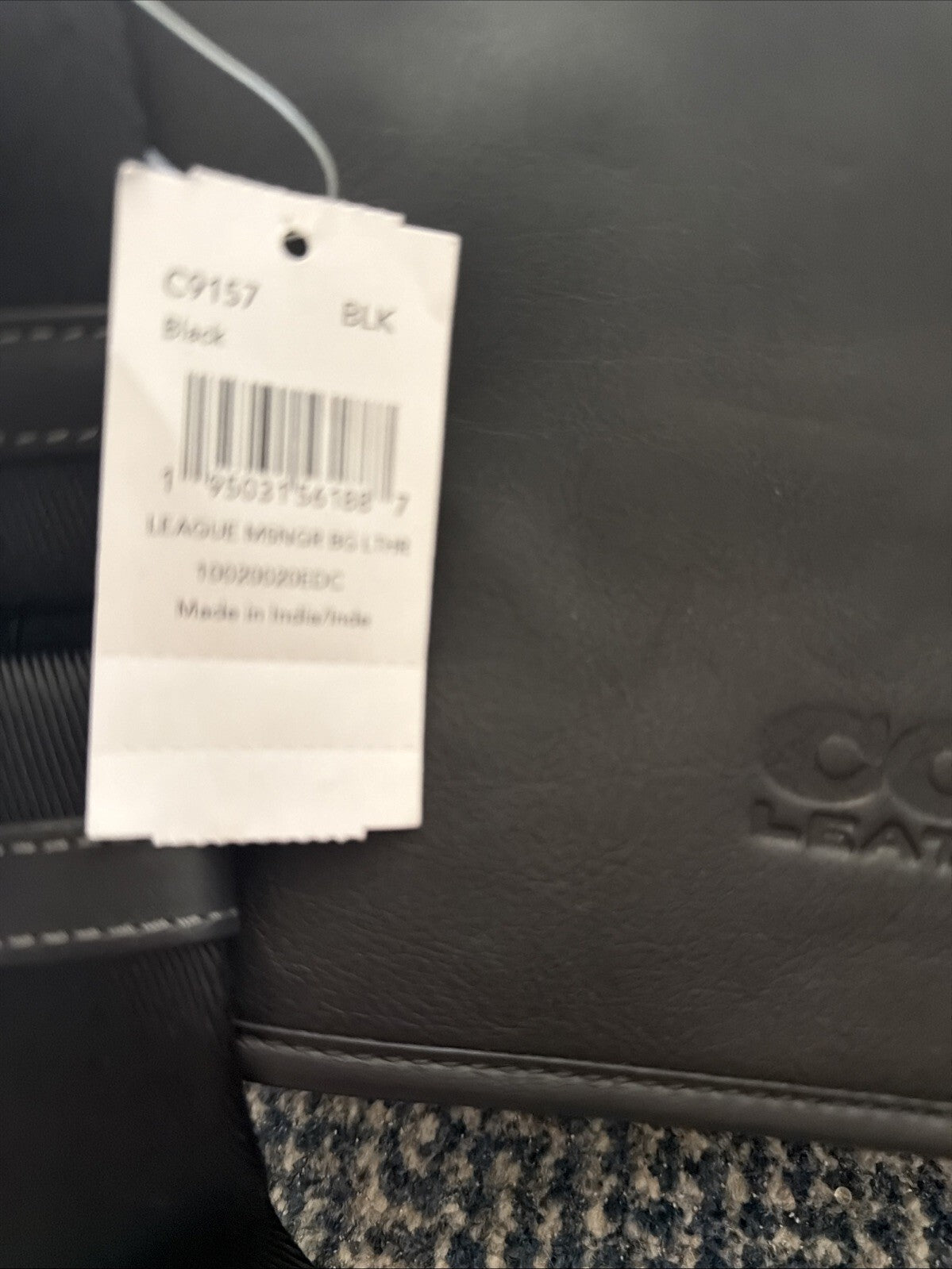 Coach Men's League Smooth Leather Messenger Bag - Black BNWT New