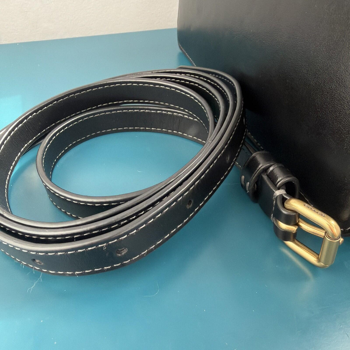 354 Coach Lux Bandit Shoulder Crossbody Bag Black Leather £550 New