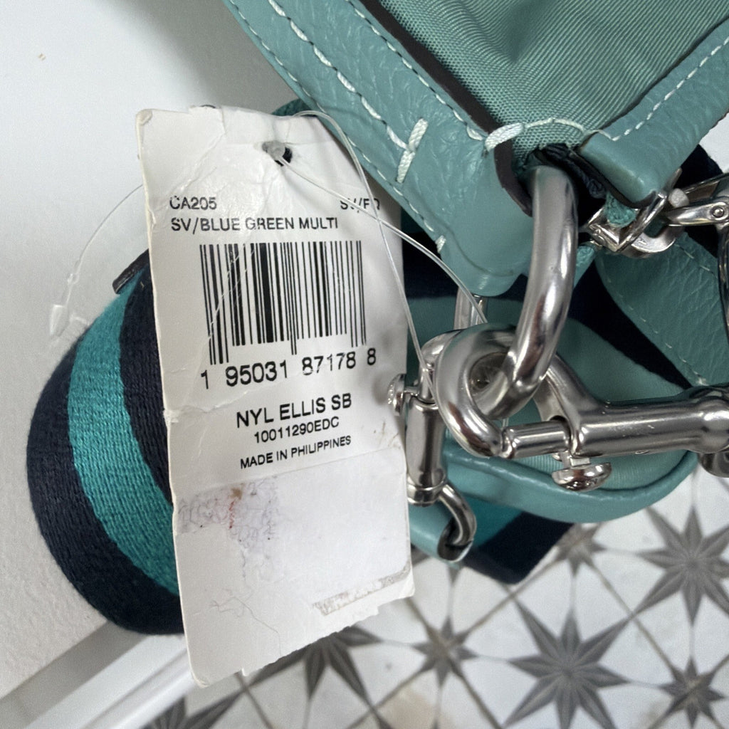 Coach Nylon Ellis Shoulder Bag CA205 Blue Green Multi With Coin Purse £425 BNWT