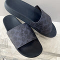 Coach Blue Denim Signature Monogram Sandals Slides Size Men 9.5 Women Unisex BN