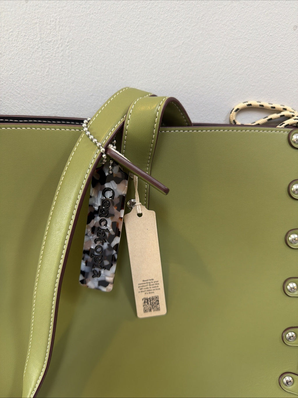 Coach CO667 Re Laceable Tote Olive Green Coachtopia Leather Pouch Medium Bag BN