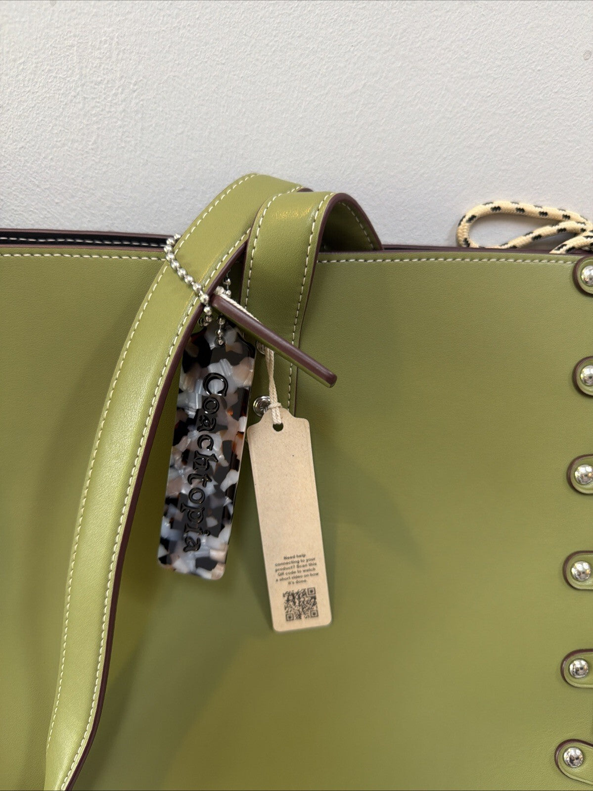 Coach CO667 Re Laceable Tote Olive Green Coachtopia Leather Pouch Medium Bag BN