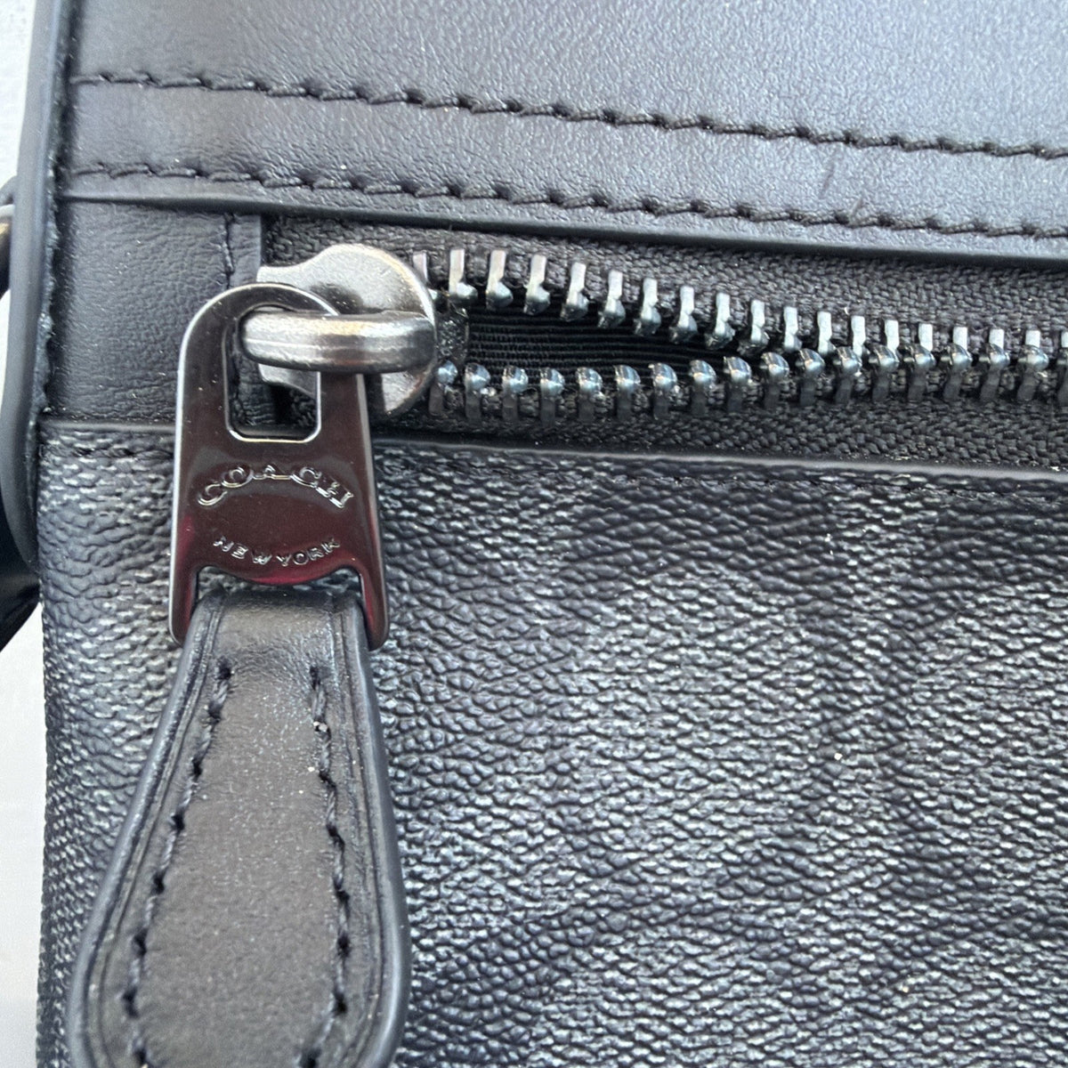 356 Coach Houston Flight Bag In Signature Canvas & Leather Black New £350