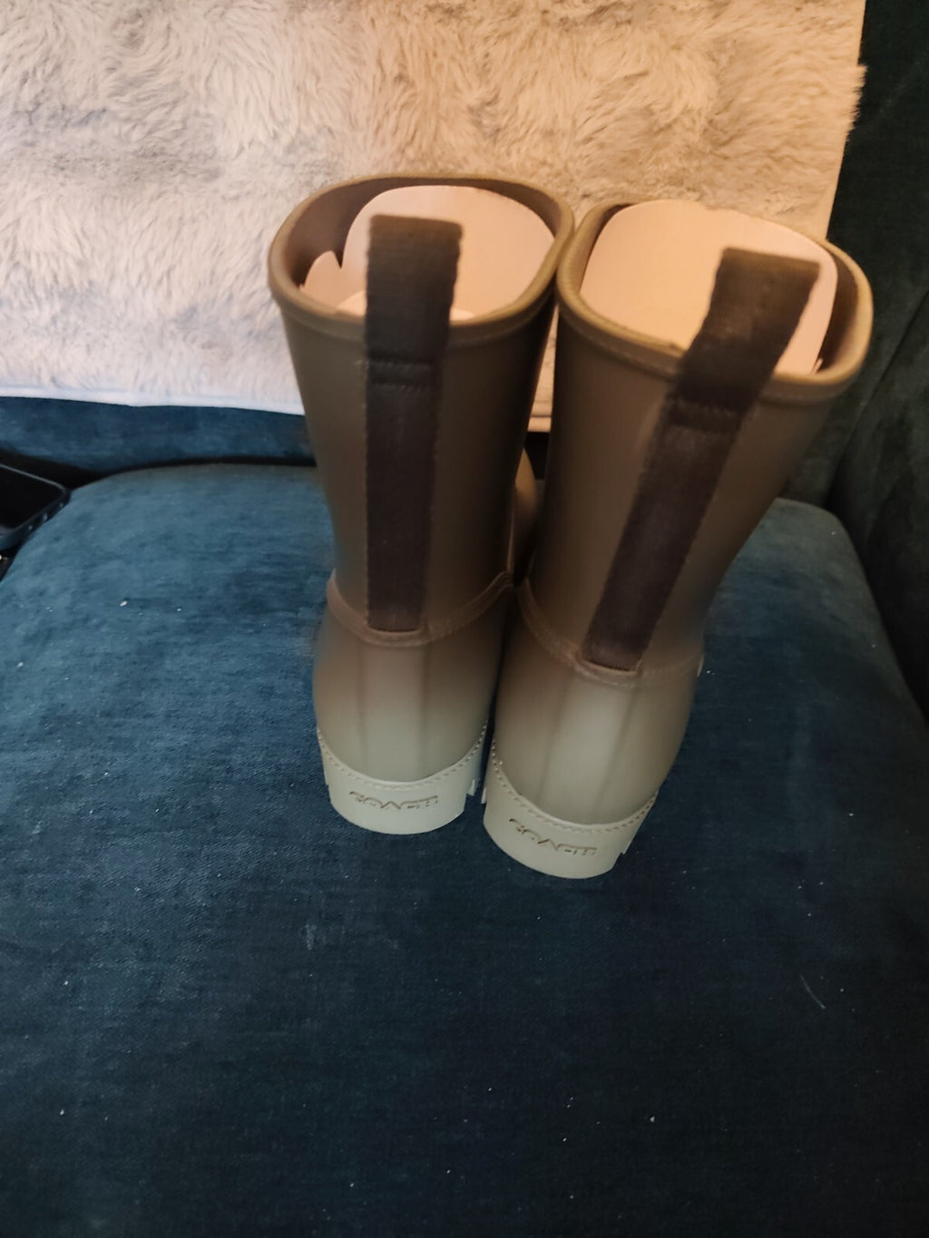 Coach Ryder Rubber Army Green  Short Wellies Boots UK 5 BNIB Rrp £150