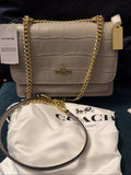 Coach Klare Crossbody Bag CC840 Crocodile Leather Grey Birch BNWT