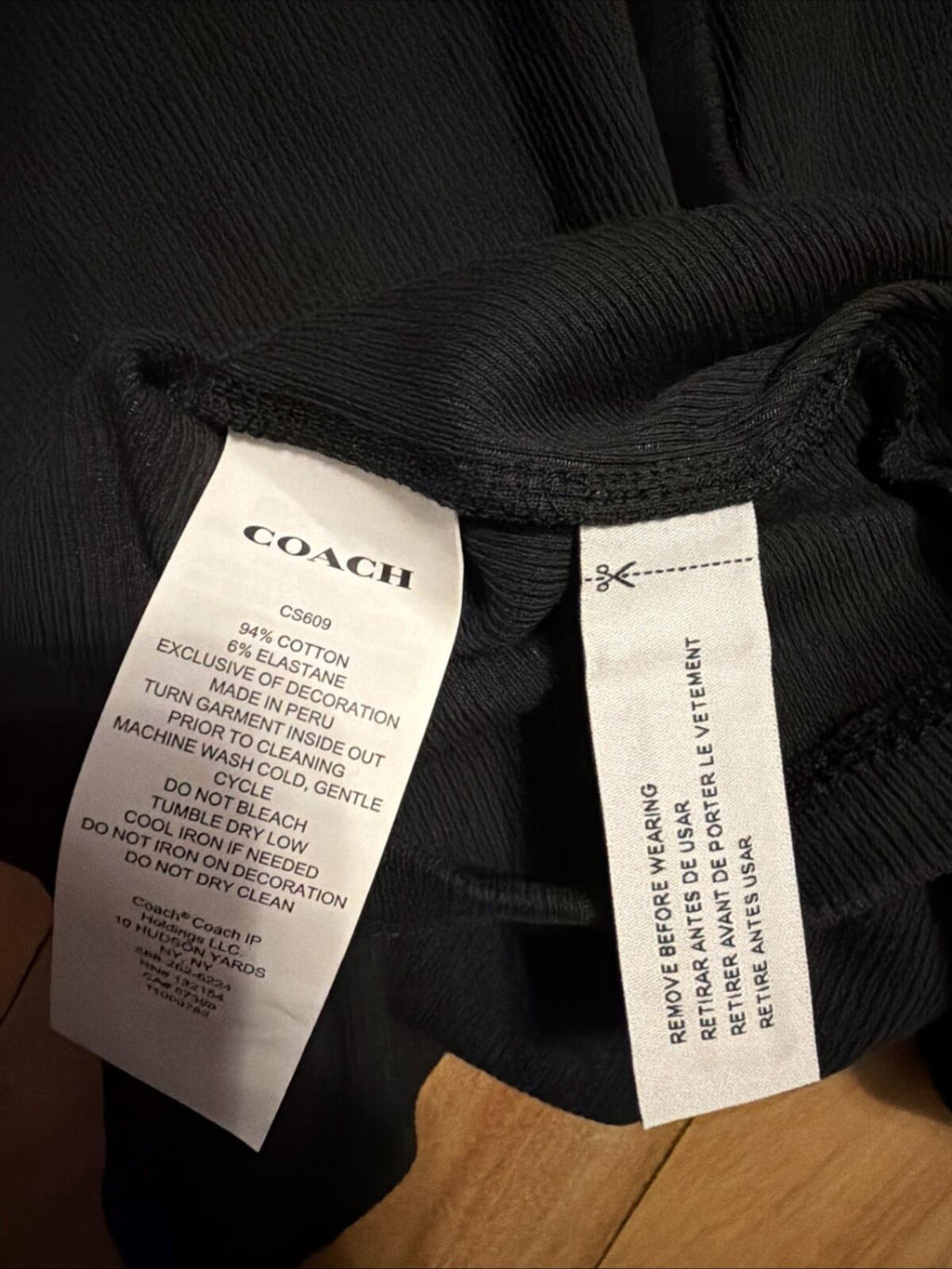 Coach Tank Top Black Ribbed Embroidered Script Logo Sleeveless Medium BNWT