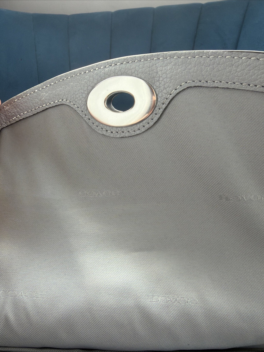 Coach Cassie 19 Pebbled Leather Shoulder Bag Grey Blue Silver 3 Straps BNWT