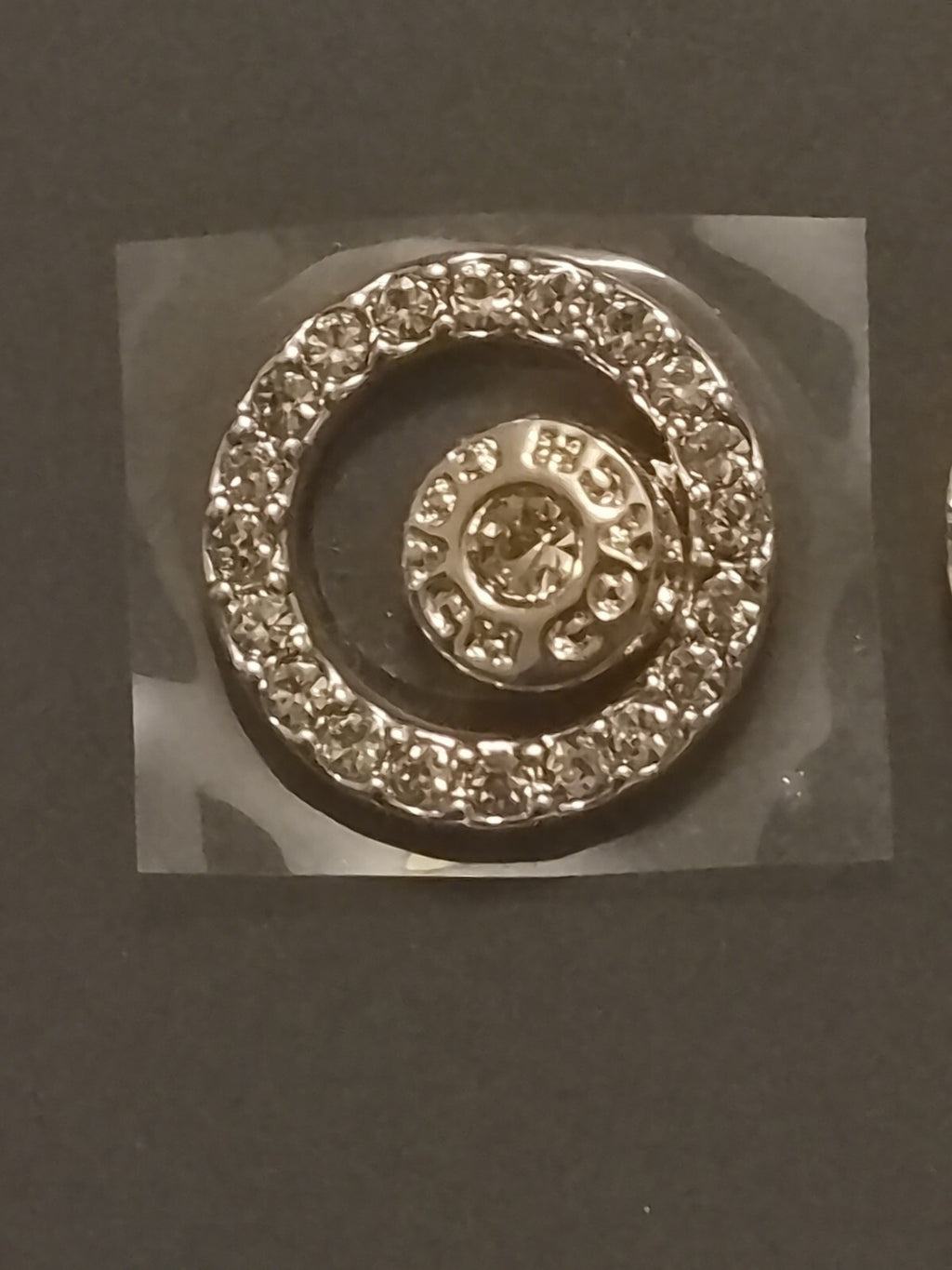 Coach Open Circle Stud Earrings Silver Tone New With Packaging & Dustbag