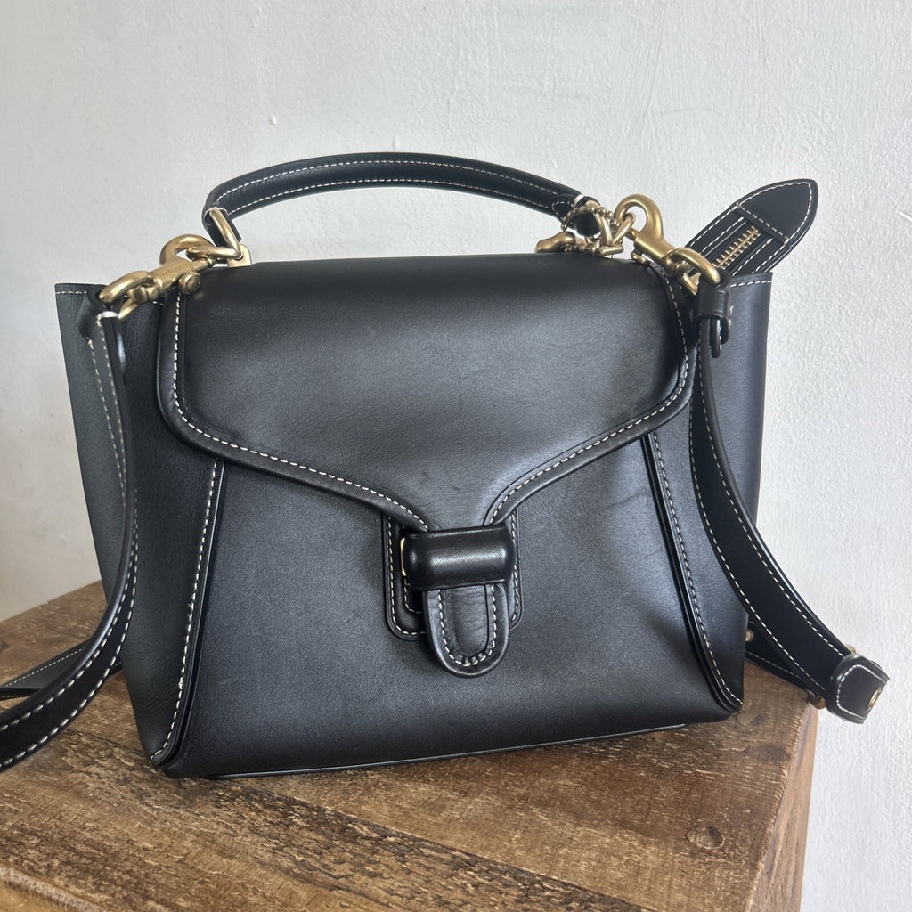 412 Coach Courier Carryall Bag In Black Leather, Style 88348 BNWOT