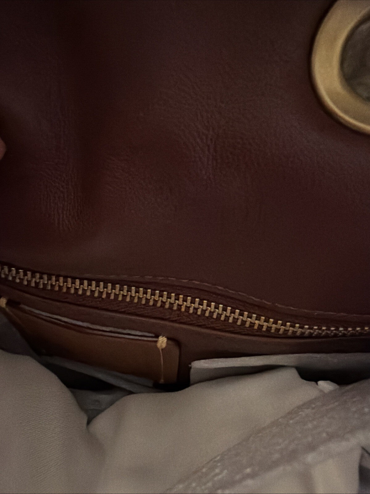 COACH Quilted Pillow Nappa Leather Madison Shoulder Bag Wine Gold C8560 BNWT
