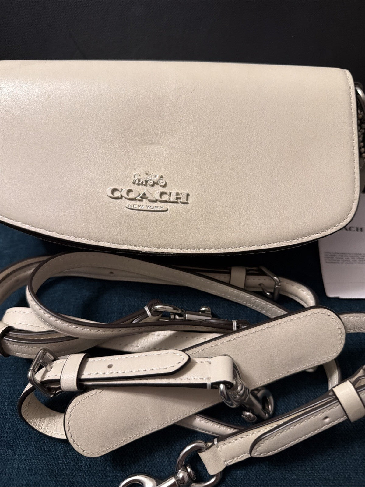 Coach Andrea shoulder bag Ivory BNWT Cross Body 2 Straps