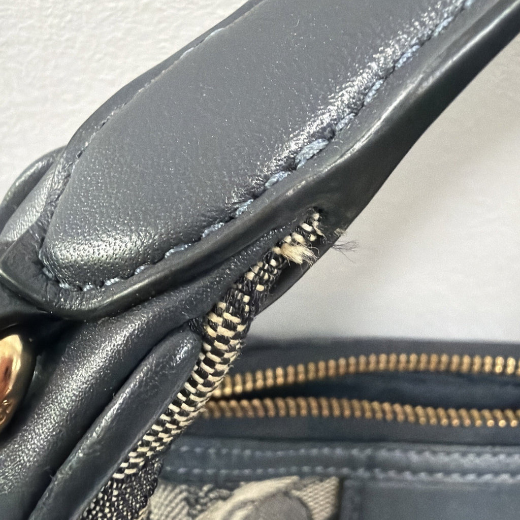 Coach Carmen Mini Crossbody Bag Signature Jacquard Navy Blue - Damage BNWT