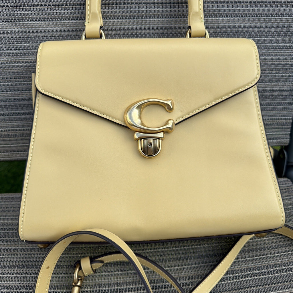 Coach Sammy Top Handle 21 Bag smooth leather Hay - Yellow  RRP £550 BNWT