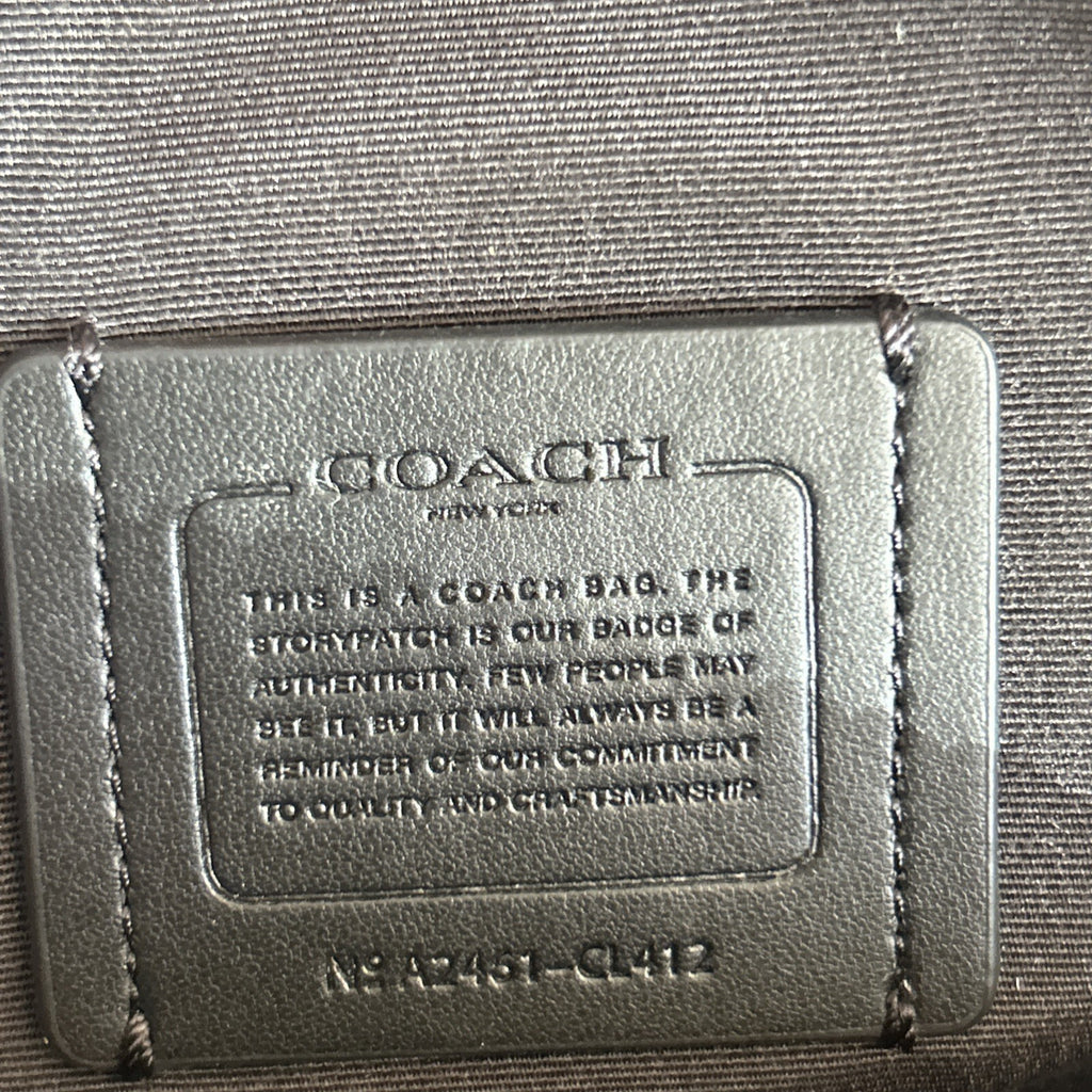 422 Coach Racer Sling Pack In Signature Black/ Charcoal/ Gunmetal Canvas  BNWOT