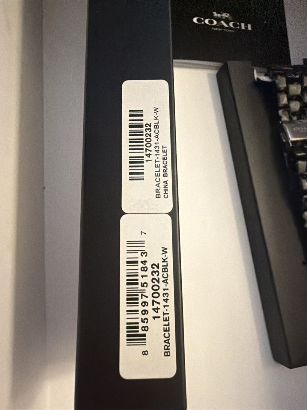 COACH Apple Watch Band Strap 14700232  Replacement Belt Black Tortoiseshell BNIB