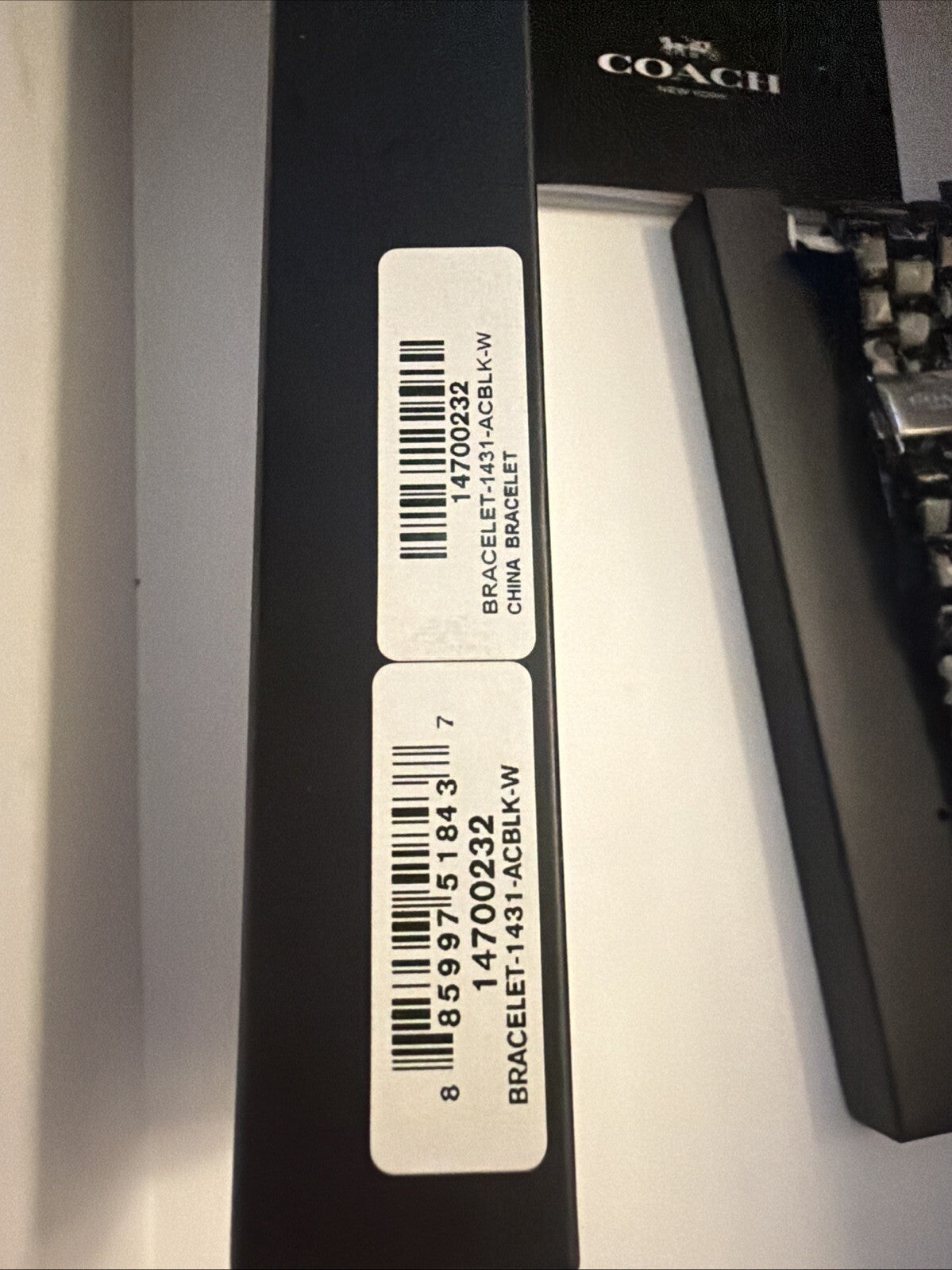 COACH Apple Watch Band Strap 14700232  Replacement Belt Black Tortoiseshell BNIB