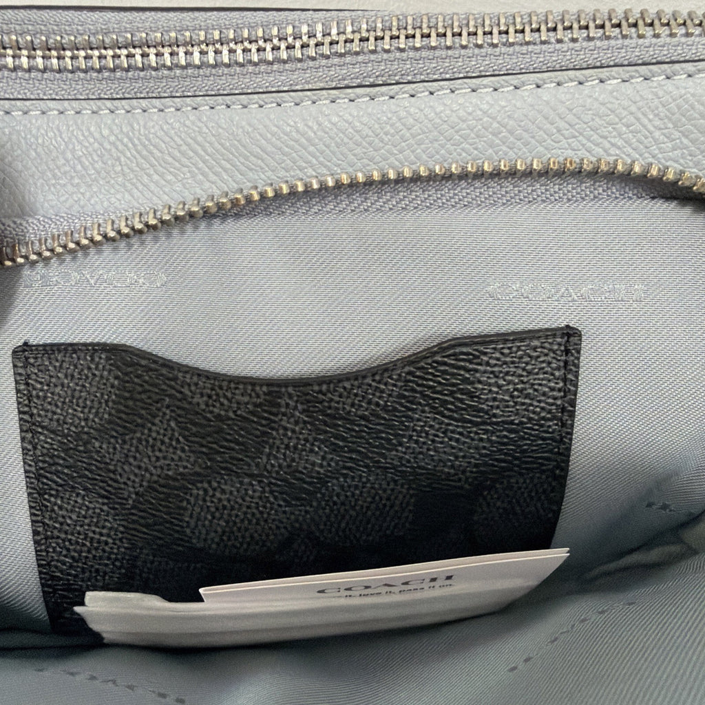 Coach Unisex Blue Grey Crossgrain Leather Belt Bag  BNWT