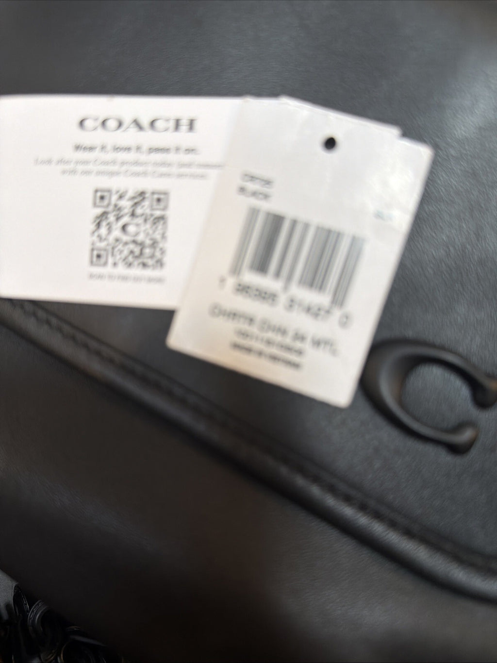 Coach Charter Flap Crossbody 24 In Black Leather BNWT 2 Straps