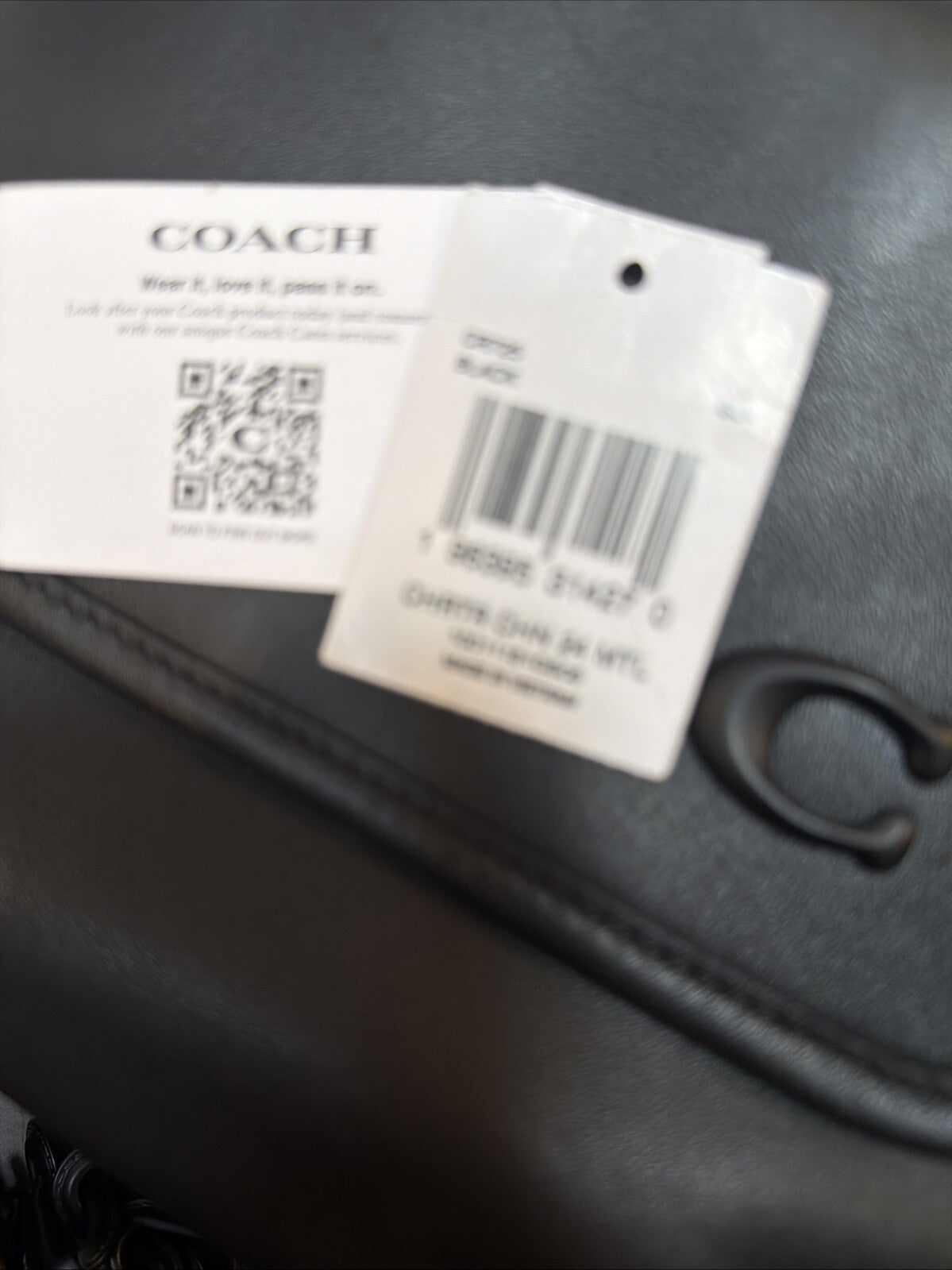 Coach Charter Flap Crossbody 24 In Black Leather BNWT 2 Straps