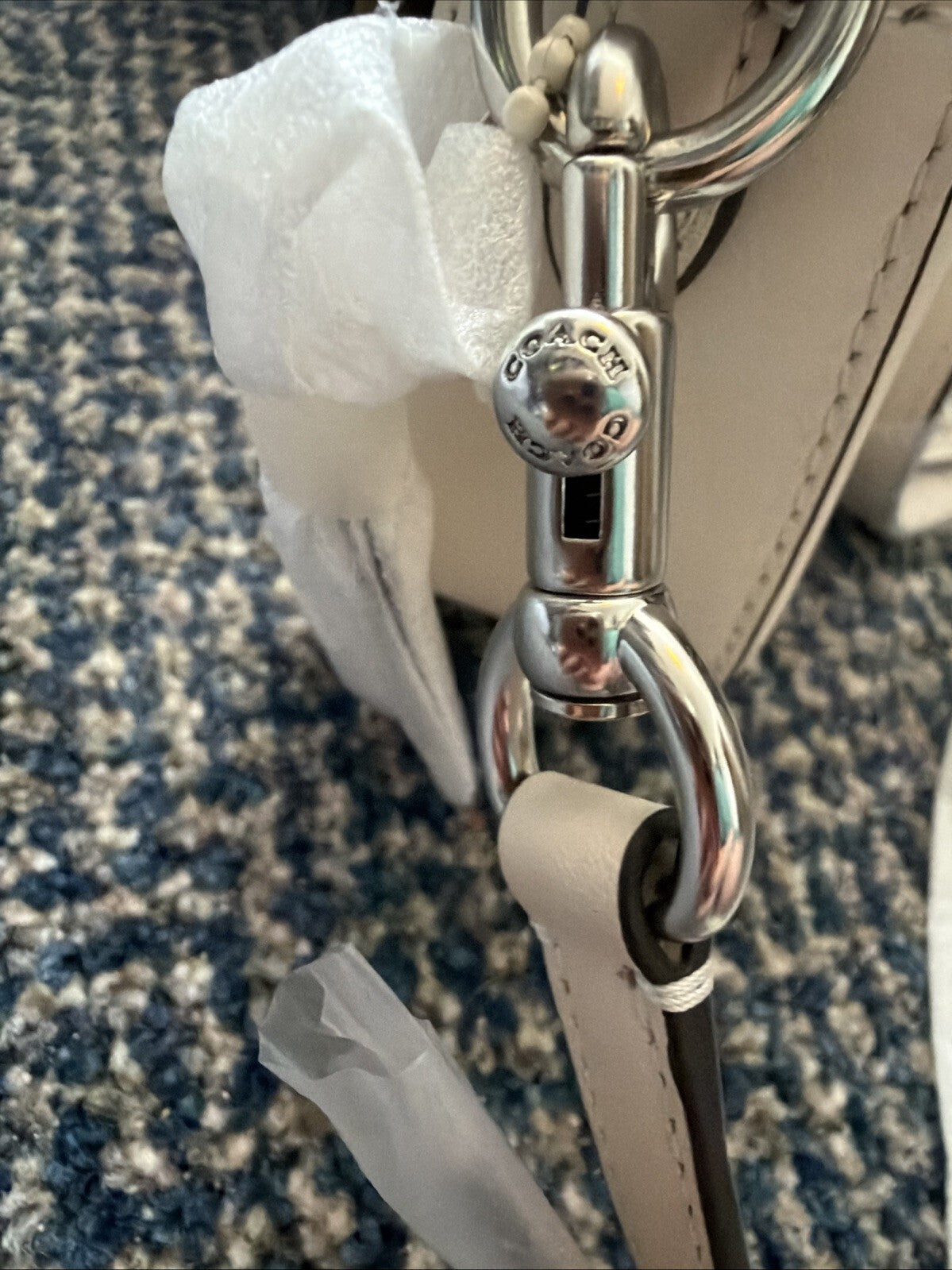 Coach Andrea shoulder bag Ivory BN Cross Body 2 Straps