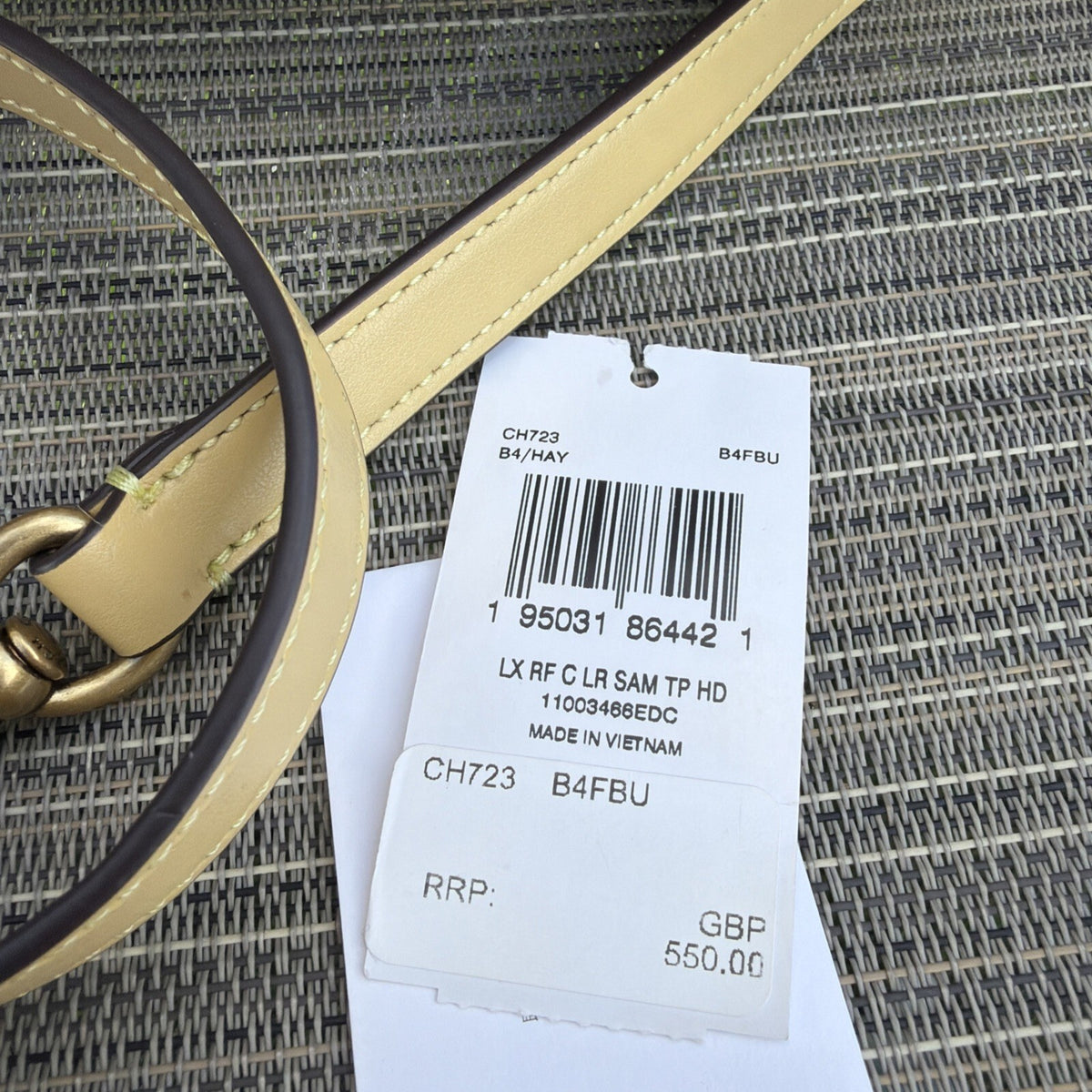 Coach Sammy Top Handle 21 Bag smooth leather Hay - Yellow  RRP £550 BNWT