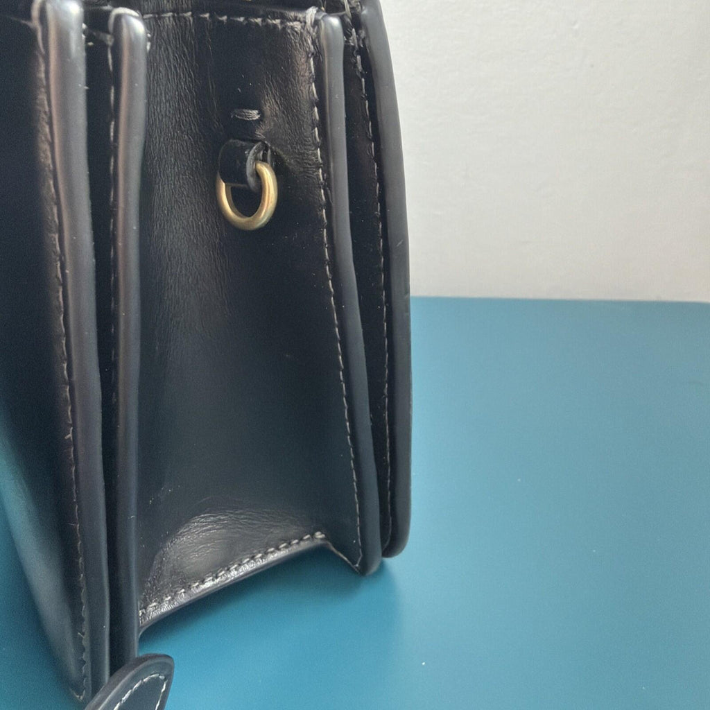 354 Coach Lux Bandit Shoulder Crossbody Bag Black Leather £550 New