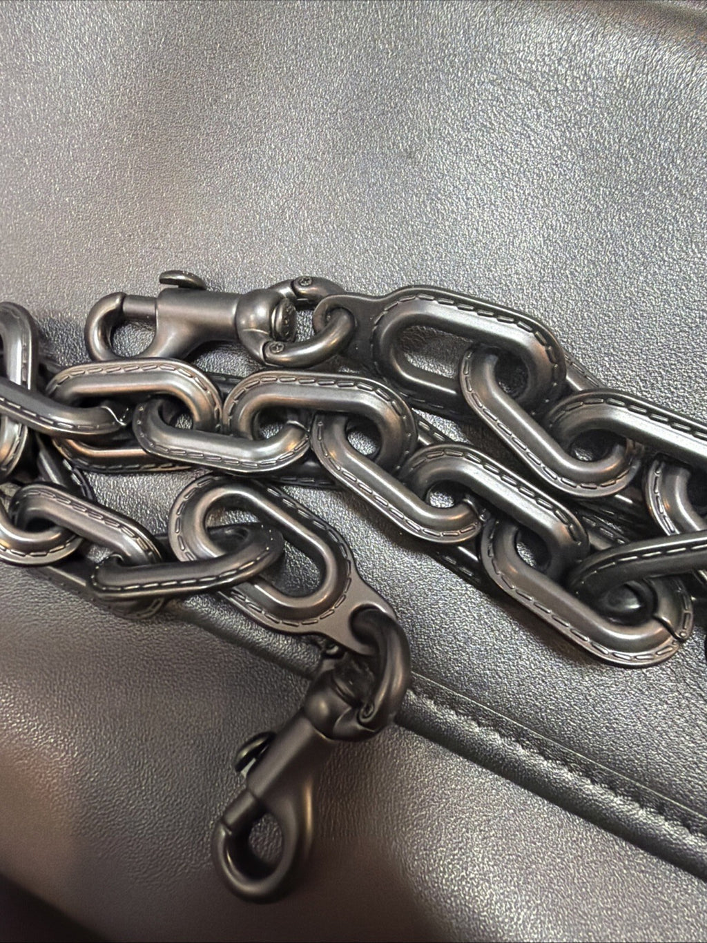 Coach Charter Flap Crossbody 24 In Black Leather BNWT 2 Straps