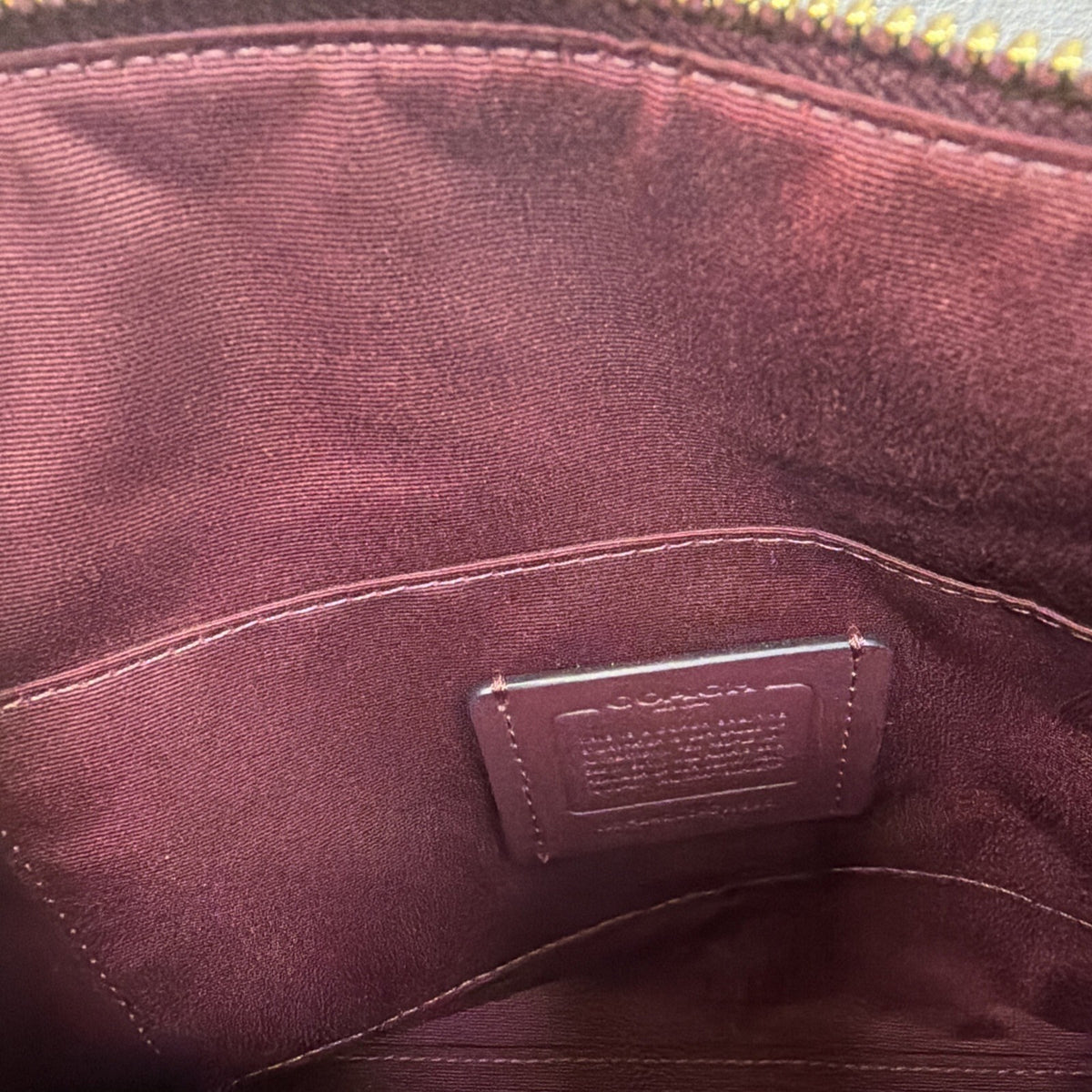Coach FIONA Merlot Leather Tote Bag Zip Top Gold Logo Hardware BNWT £350