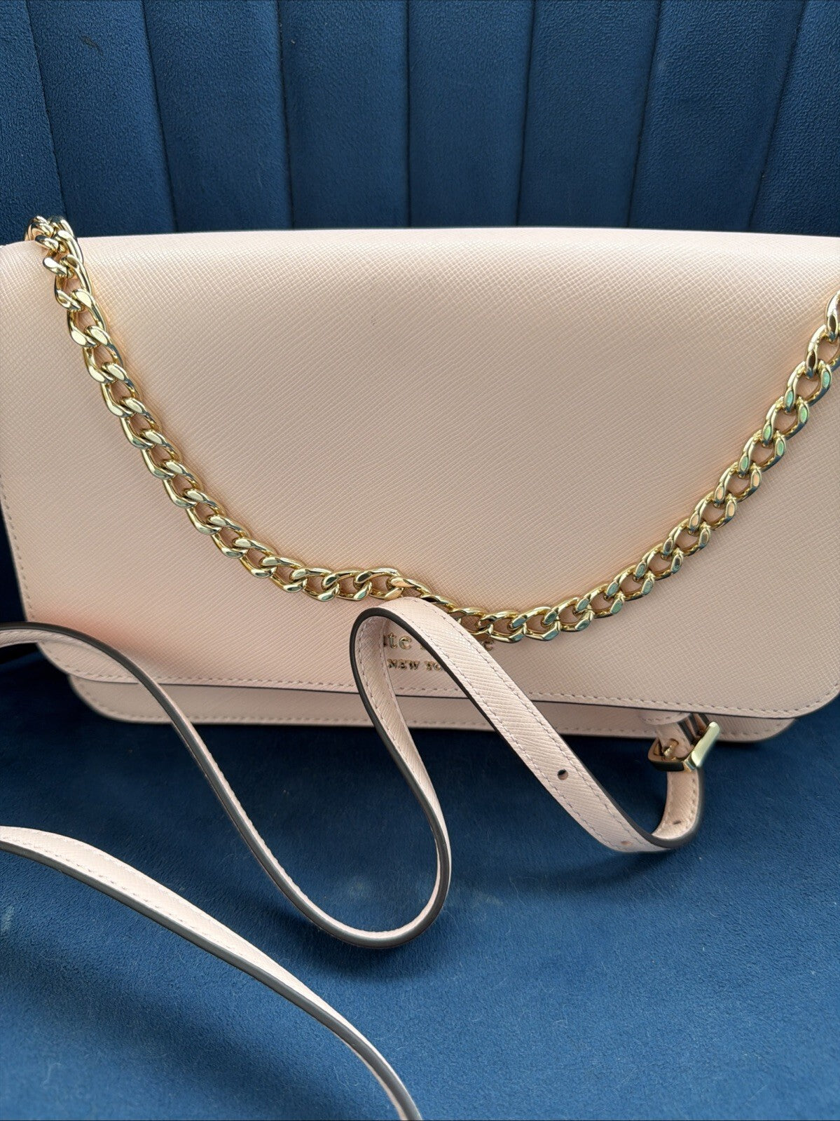 Kate Spade Madison Flap Crossbody Bag Conch Pink Leather Chain Purse BNWT £259