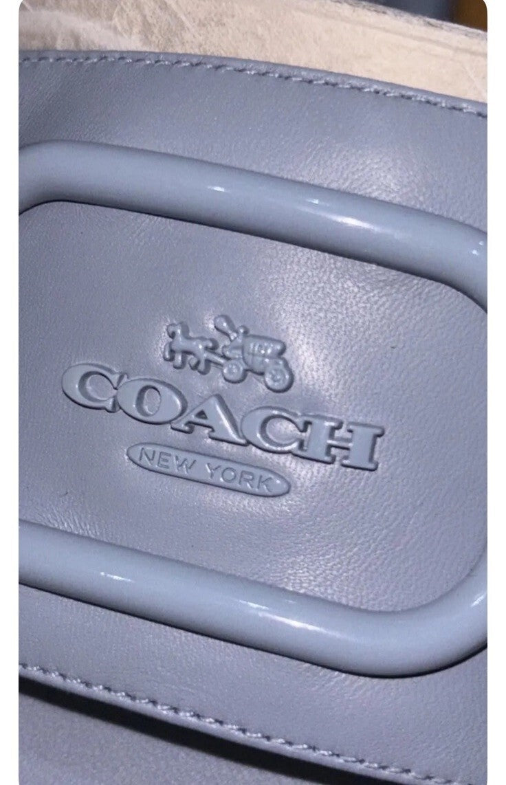 Coach Evy Leather Sandal Slider Cornflower Blue UK 4,5 / EU 37.5 RRP £195