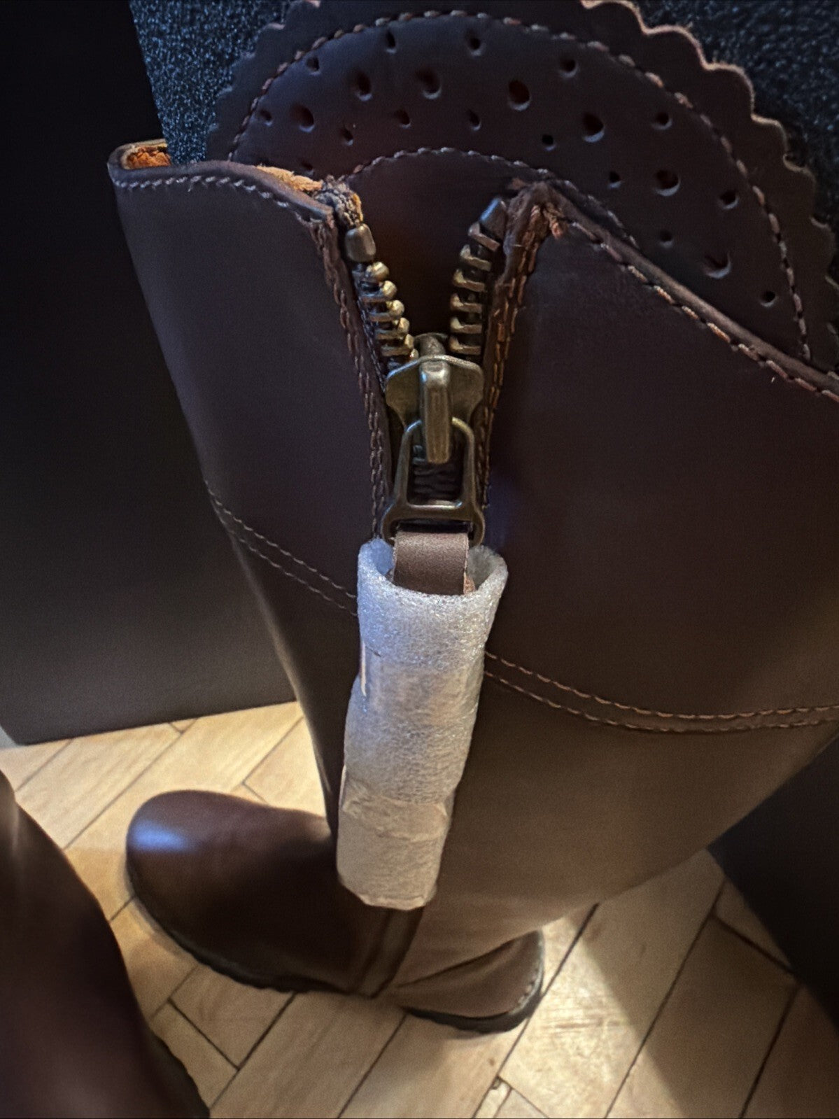 Fairfax & Favor Explorer Boots Mahogany Leather Sporting Fit Waterproof Uk 4 BN