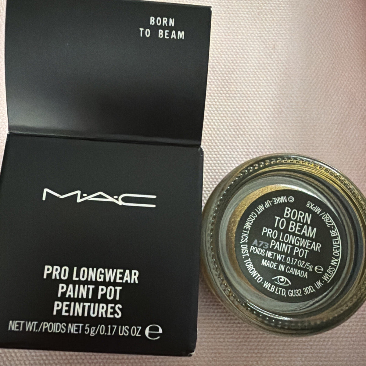 Mac Pro Longwear Paint Pot Shade Born To Beam BNIB Gold