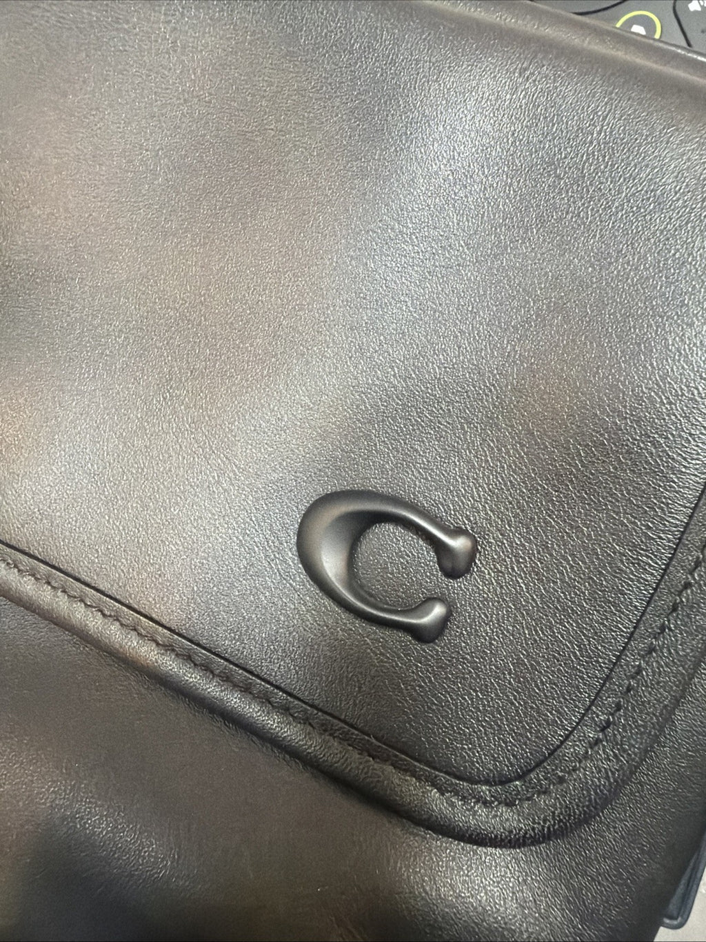 Coach Charter Flap Crossbody 24 In Black Leather BNWT 2 Straps