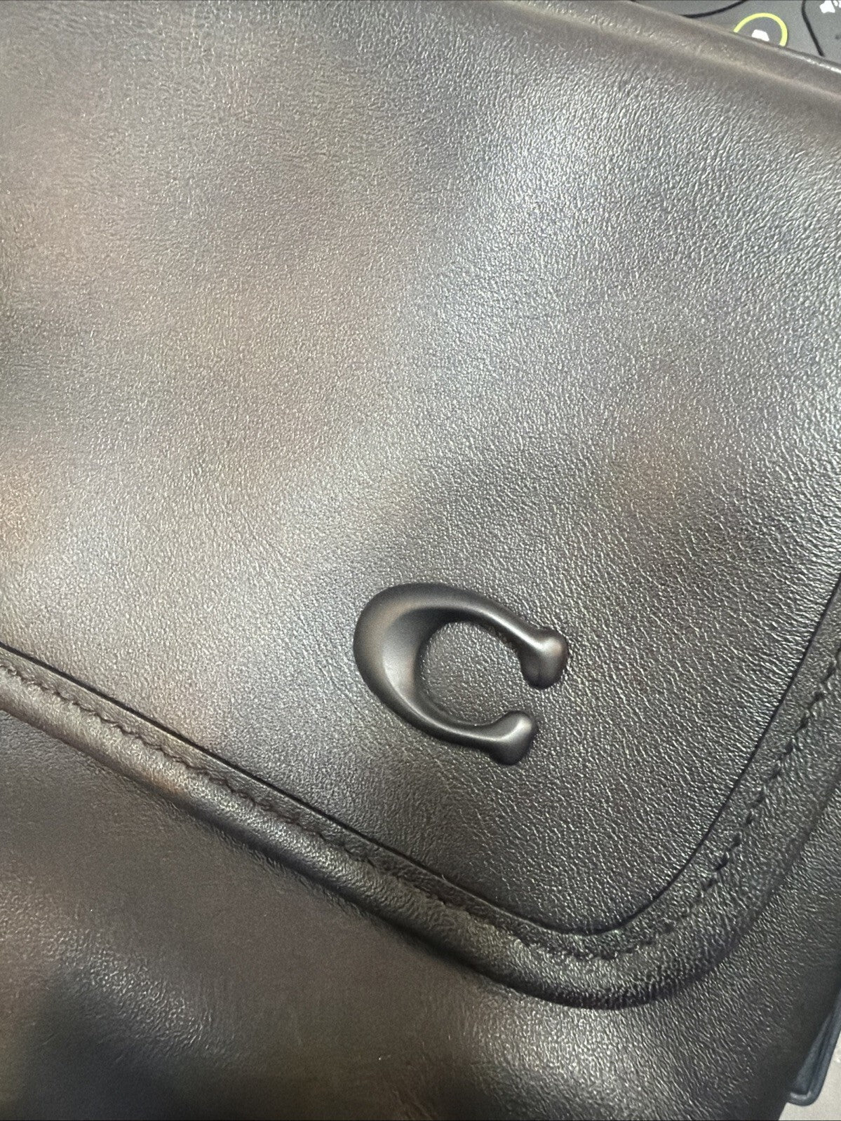 Coach Charter Flap Crossbody 24 In Black Leather BNWT 2 Straps