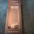 Coach Black Rubber Apple Watch Strap Band 42mm/44mm BNIB