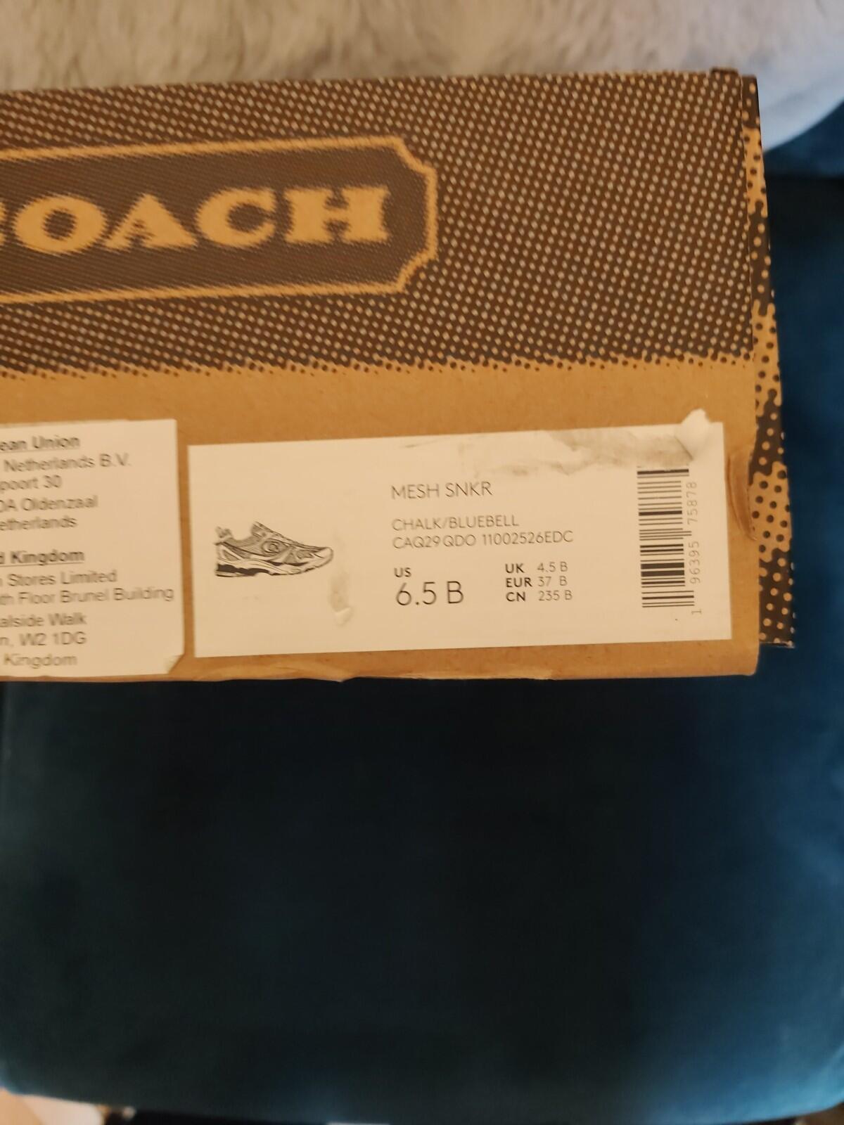Coach Mesh Sneaker Chalk/Bluebell BNIB UK 4.5
