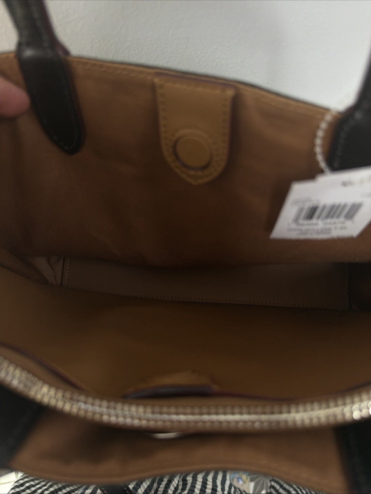 Coach Willow Tote 24 In Black Denim Leather Handles Bucket BNWT Rare!
